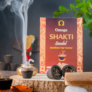 Omega-Shakti Sandal Cup Sambrani 12 Cups